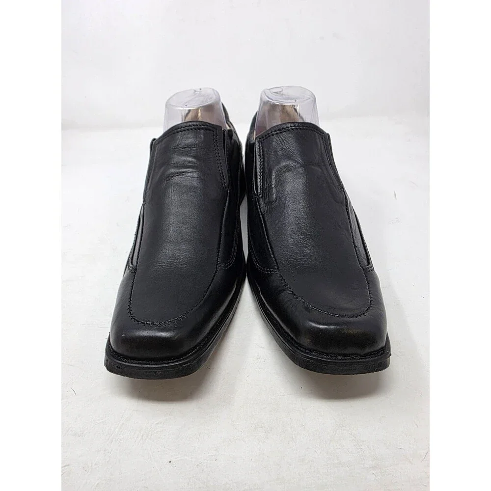 Vero Cuoio Lav. Artigiana Men's Leather Slip-On Shoes Sz 8.5 EU 42 Black